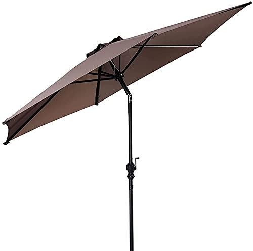 PRPRP Parasol de plage, parasols de Patio, parasol de plage extérieur, Parasol de jardin avec meubles à manivelle(Beige)