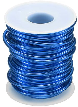 sourcing map Rollo de alambre de entrenamiento de aluminio anodizado para bonsái, calibre 3 mm, 33 pies de longitud, alambre flexible para árbol bonsái para jardín, horticultura, paisaje, plantación,