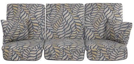 PATIO Hollywoodschaukel Auflage 180 cm Rimini/Venezia 3 Sitzauflagen mit Seitenkissen Gartenbankauflage Volant vorne