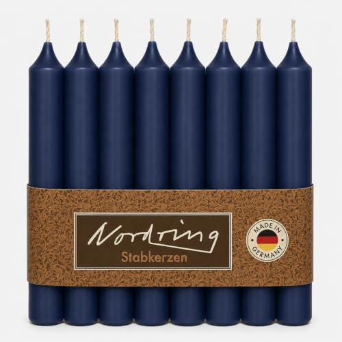 Nordring 8 Stabkerzen nachtblau 2,2 x 18 cm hoch