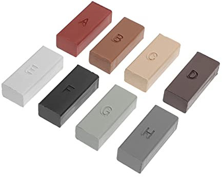 NIYANGLE Kit Di Riparazione Piastrelle e Stucco Riempitivo in Cera 8 Colori Per Riparazione Crepe Pavimenti Laminato Legno Porte e Mobili Utilizzo Per Cucina e Soggiorno