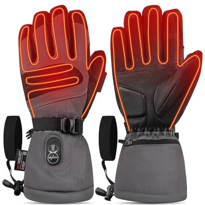 day wolf Beheizbare Handschuhe mit Akku für Damen & Herren – bis zu 10 Std. Wärme & wasserdicht, USB-C PD-Schnellladen, Thinsulate, Touchscreen-fähig, für Skifahren & Wandern