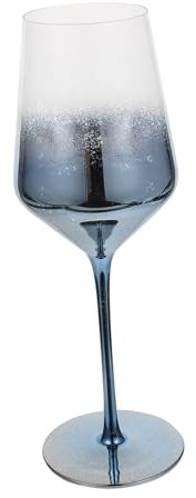 MUELODSIC Calici da Vino in Vetro Blu Eleganti e Creativi Bicchieri Robusti e Facili da per Feste Matrimoni e Speciali