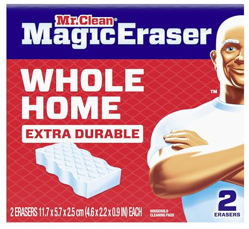 Mr. Clean Esponja mágica de borrador, limpiador multiusos, limpiador de pared, tenis, cocina, limpiador de baño, suministros de limpieza de ducha, esponja de melamina, almohadillas de limpieza, para