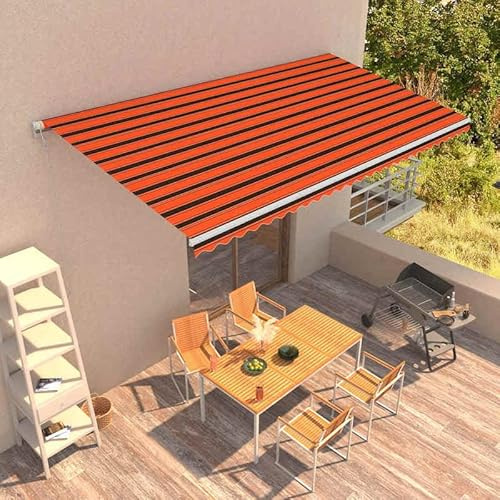 Automatisch einziehbare Markise 600x300 cm - Pulverbeschichteter Aluminiumrahmen & Stoff - Perfekt für Terrasse und Garten - Langlebig und Wetterbeständig