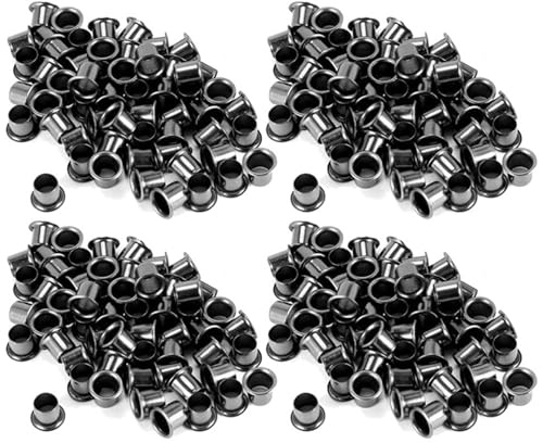 Iyalezirk 200 Pezzi Occhielli per Guaina Kydex DIY 6 mm Rivetto Parti di Utensili Manuali Kit di Strumenti per Perforazione Un Occhiello