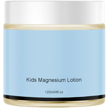 Crema di magnesio per bambini, lozione di magnesio da 120 ml per il sonno, bambini rilassamento muscolare topico Balsamo tranquillo, crema topica di magnesio aiuta i bambini uomini donne integrare il