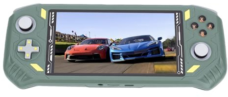 Annadue Handheld Spielekonsole 5,5 Zoll, 2 GB RAM Quad Core Retro Tragbarer Gaming Player mit HDMI Ausgang, 5000 MAh Wiederaufladbar für Kinder Erwachsene (Green)