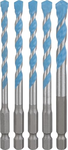 Bosch 5x EXPERT HEX-9 Multi Construction Drill Bit Set | for Concrete, Soft Ceramic Tiles, Ø 5,5-8,00 mm, Professional Accessory Impact Drill/Driver, Drill Drivers