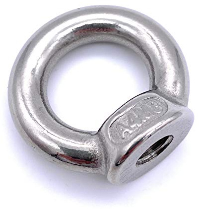 5 Stk. M8 Ringmutter V4A [ V4A / V2A Wählbar ] - M6 M8 M10 M12 - INOX Stainless Steel V4A A4 AISI 316 V2A A2 AISI 304 Rostfrei Ösenmutter Augenmutter ähnl. DIN 582 (M8, V4A (AISI316))
