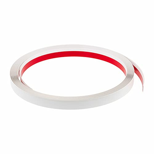 Fensterleiste Flachprofil PVC mit Lippe selbstklebend Abdeckleiste (20 mm breit, 50m lang)