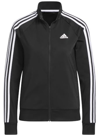 adidas womens Warm-up Tricot Slim 3-stripes Track Jacket Black Large