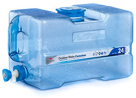 MNSSRN Cubo de Almacenamiento de Agua para automóviles al Aire Libre, Almacenamiento de Agua de Consumo de Agua con Grifo, Cubo portátil, para Acampar, Senderismo, Caza y excursiones a autónomo,24L