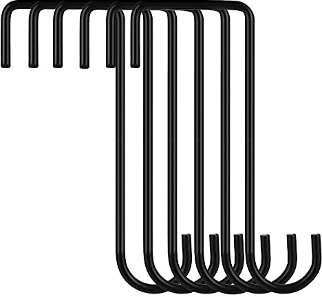 Maridergo 6 Pieces Fence Hooks, Heavy Duty Over Door Hooks Stainless Steel Plant Hanger Garden Hanging Brackets Hooks for Indoor Outdoor Plant Hanging, Bird Feeders, Lanterns, Fences