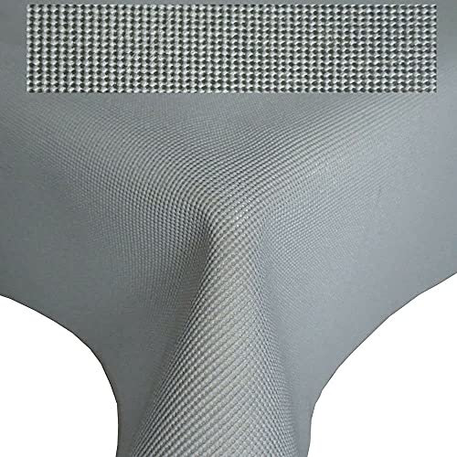 EMHELLE Gartentischdecke Balkon Terrasse rund oval eckig Außen Innen (Silber, 140 x 190 Oval)