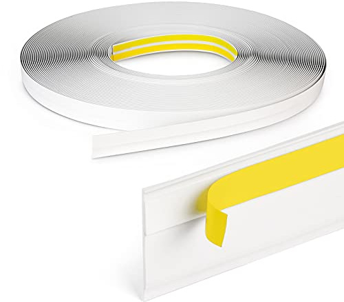 DQ-PP LISTÓN PARA VENTANAS CON LABIO – 10 m de longitud – 40 mm de ancho – 1,5 mm de grosor – Blanco – Listones de ventana, listones planos, listones de plástico, perfiles, listones de cierre