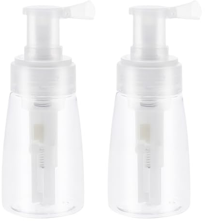 EXCEART Powder Spray Bottle 180Ml Plastic Refillable Spray Bottles for Hair and Body Powder Application Travel-Friendly Ergonomic Design