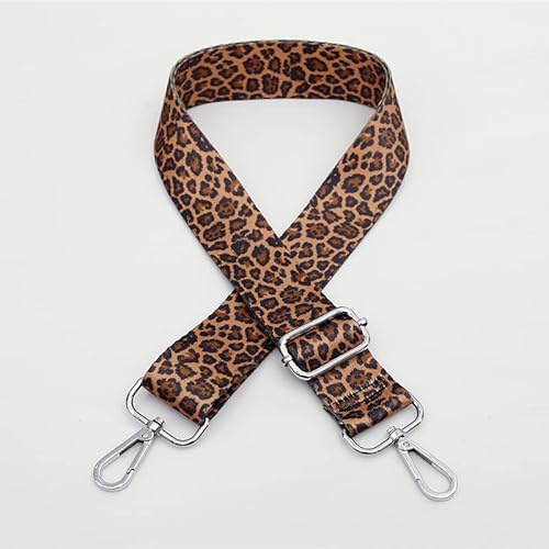 PTNKUIIY Verstellbar Schulterriemen für Taschen, 80-140cm Taschengurt Breit Schultergurt mit Karabiner Leopard Muster Umhängegurt Herren Ersatzriemen Schultergurt für Taschen Handtaschen Damen Herren