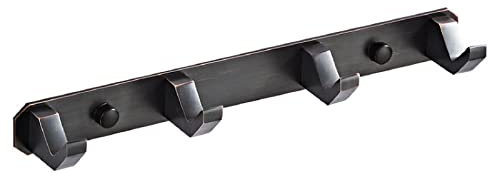 28cm kreativer massiver schwarzer Reihenhaken Messingmaterial schwarze Bronze nostalgischer Küchenhaken vier Haken