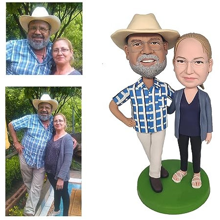 Mydedor Custom Bobble-Heads Couple Figurine Customized Doll Birthday Gifts for Men Bobble Head Figures Handmade Personalized Wedding for Best Friend Husband Wife