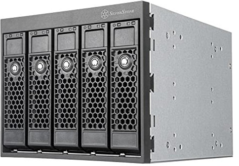 Silverstone SST-FS305-E -Cage d’Adaptateur Hot-Swap SAS-12G / SATA 6Gbit/s de Trois Baies de 5,25 à Cinq Baies de 3,5