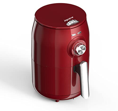 Friggitrice ad Aria 2 L, 1000 W, Termostato Regolabile, Timer Spegnimento Automatico, Cestello Antiaderente Removibile, Improve IMPFR1801