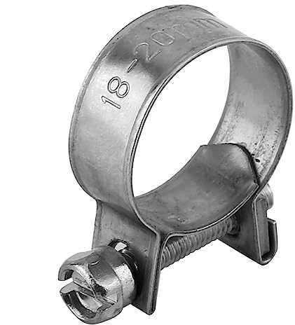 10 Uds Mini Abrazaderas de Manguera Gruesas de Acero Inoxidable Jubilee Collier Inox Clips de Abrazadera de Manguera de Tubo de Línea de Combustible (18-20 mm)
