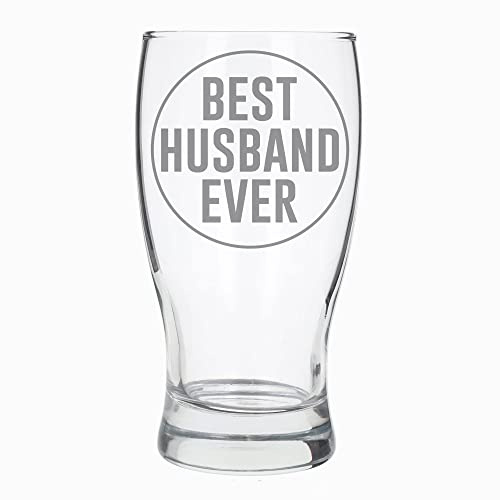 Verre à bière gravé « Best Husband Ever » - Cadeau d'anniversaire pour mari - Cadeau pour mari