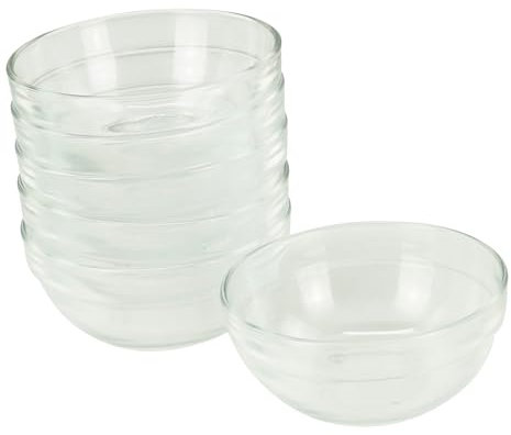 GVK ECO Glasschüssel Ø 9cm 6 Stück im Set Beilagenschüssel Dessertschale Stapelschale