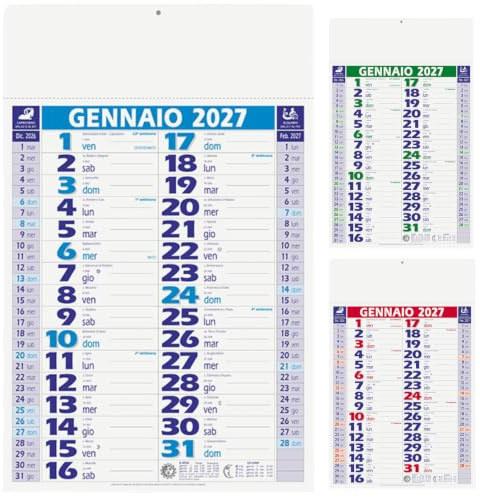 Hole Gadget | Calendari Personalizzati 2027 in Stock da 50 Pezzi Olandesi Medi da Muro Notes sul Retro per Gadget Pubblicitari di Fine Anno e come Omaggio per i Clienti o Regali Aziendali | PA620-50