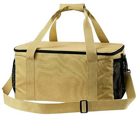 Joberio Camping Cookware Organizer, Tent Peg Storage Bag, 600d Oxford Cloth Camping Storage Bag with Shoulder Strap, Large Capacity Outdoor Storage Tool for Travel, Picnic, Barbecue, Camping