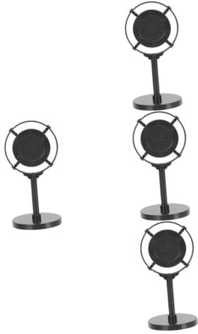 BESTonZON Pcs Retro Style Microphone Props Plastic Simulation Mic Toy Educational Decorative Props for Home Parties