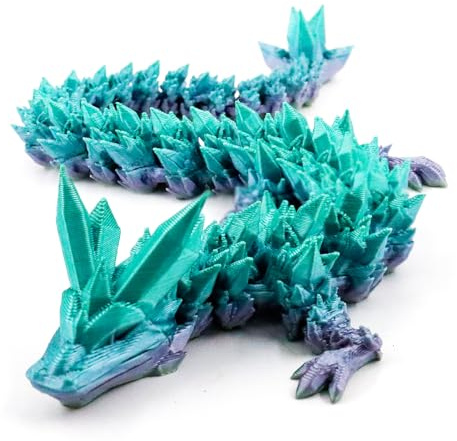 TaimeiMao 3D Druck Drache, Beweglicher 3D Gedruckter Drache | Kristall Drache, Drachen Spielzeug, Dekorationen zum Jahr des Drachen, Erwachsene Kinder Geschenke Spielzeug, Farbe zufällig