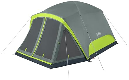 Coleman Skydome Tent with Screen Room & 5-Minute Setup, Weatherproof 4/6/8 Person Tent with Screened Porch, Included Rainfly & Carry Bag, Made of PFAS-Free Materials