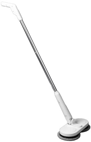 Fockety Elettrico Senza Fili, Rotante Elettrico Ricaricabile, Lavapavimenti Semovente con Asta Retrattile, Multisuperficie per Pavimenti in Legno, Titoli, Marmo