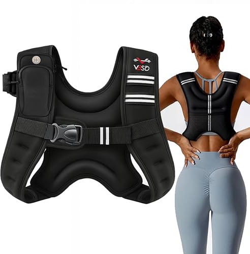 Weighted Vest, 8lb Weight Vest for Men Women, Body Weight Vests Adjustable for Strength Training, Running, Walking, Workout, Jogging, Fitness