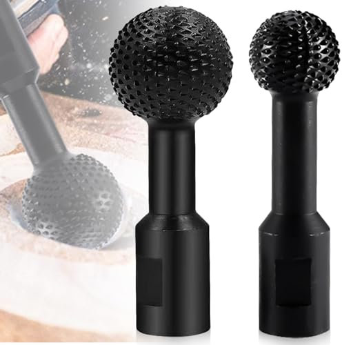 2-teiliges M14 Kugelfräser Holz Schnitzen, Kugelmeißel Holzbearbeitungswerkzeuge Schnitzen Kugelfräser Holz Bohrmaschine, Frässcheibe Holzfräser Schleifscheiben für 115/125 mm Winkelschleife