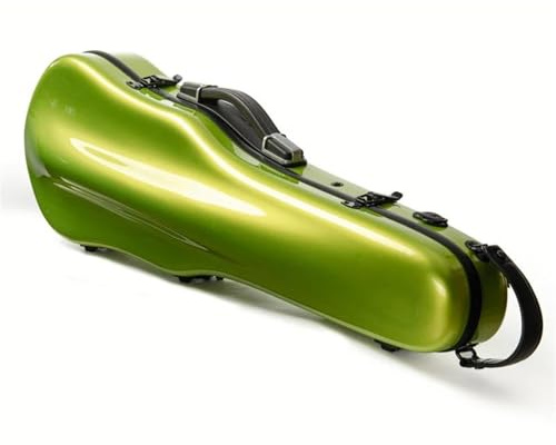 Professioneller Geigenkoffer 4/4-3/4 Violinenkoffer Fluoreszierendes Grün Ultraleichter Hartschalenkoffer Aus Hybrid-Carbonfaser Mit Abnehmbarem Nackenpolster