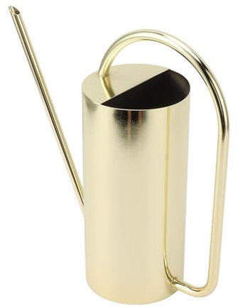 Juroupi Pflanzen-Gießkanne, Rostfrei, Langer Auslauf, Großes Fassungsvermögen, Gießkanne aus Edelstahl für den Garten (Gold)