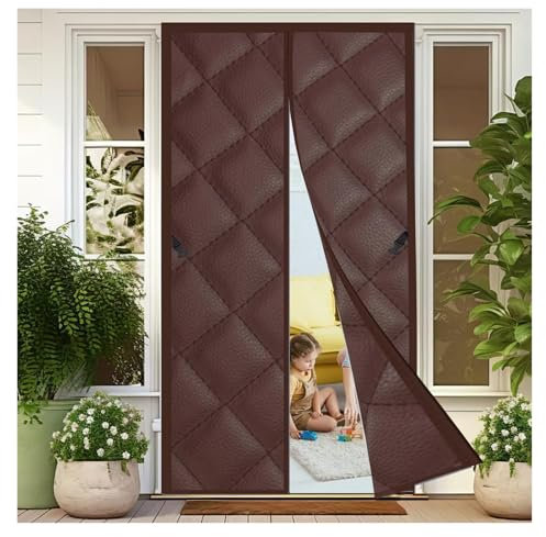 YXEHZ Thermo Türvorhang Kälteschutz Winddichte Thermovorhang Tür Winddicht Magnetisch Thermo Türvorhang Geeignet Als Kälteschutz Für Balkone Und Flure(0.9x2.2m)
