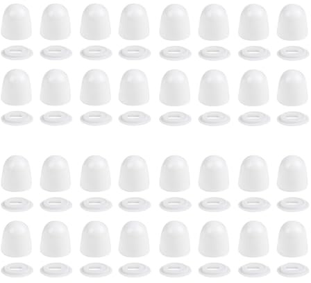 Universal Toilet Bolt Caps 32Pcs Set - Plastic Toilet Seat Floor Caps with Washers for Hide Toilet Bowl Screws