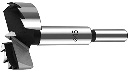 Forstnerbohrer 45mm Holz, MAXAZTEX Zubehör Bohrmaschine, Holz forstner Bits, Bohraufsätze mit Rundschaft (Ø45x90mm)
