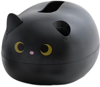 Weqizuerqi 22x16x13 cm Taschentuchbox Katze Tissue Box Cute Cartoon Papiertuchspender In Cartoon Katzenform Badezimmer Wohnzimmer Schlafzimmer Auto Und Büro