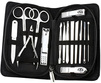 PACKOVE Cortaúñas De Acero Inoxidable Conjunto De Manicura De Uñas Para Cortar Uñas De Manos y Pies Kit