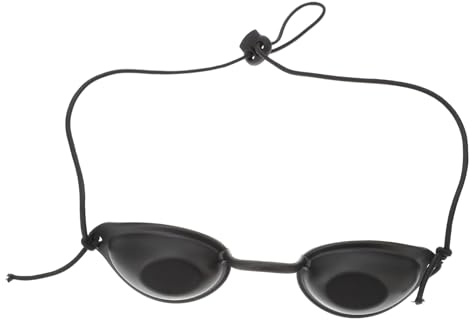 SOPOTUTU Cache-œil Ipl Haute Protection, Lunettes De Sécurité Noires En Plastique, Protection Oculaire Pour Thérapie Par Lumière Pulsée, Led Et Épilation, Usage Esthétique