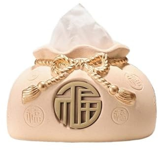 Caja de pañuelos de papel, Caja de pañuelos cerámica china - Soporte decorativo for tocador, cisterna y mesita noche