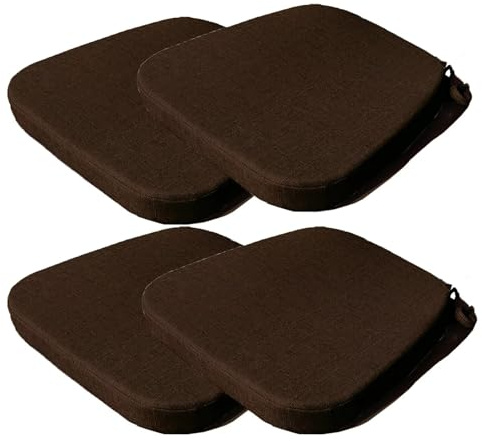 Set di cuscini per sedie in schiuma antiscivolo, morbidi e confortevoli, con lacci, rimovibili e lavabili per una facile pulizia, ideali per cucina e patio