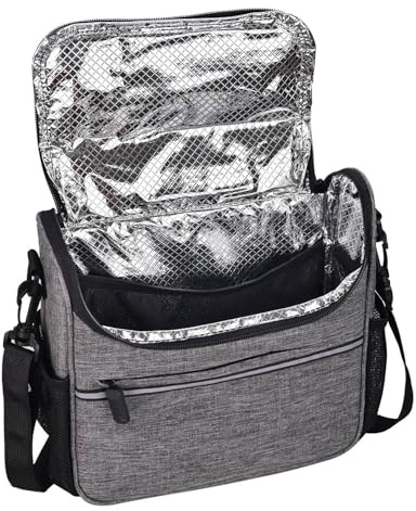Aumotop Bike Handlebar Insulated Cooler Bag for Mountain Road, Black/Grey, Made of Polyester, 1 Pack (Grey)