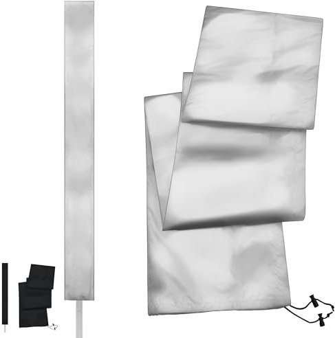 KHP Professional Premium Schutzhülle für Wäschespinne aus extra stabilem Stoff in 3 Längen | Extrem reißfeste & wetterfeste Schutzhaube mit Reißverschluss & Kordelzug | Lichtbeständige Abdeckplane