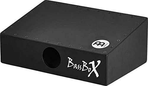 Meinl Percussion Pickup Bassbox, Schwarz (PBASSBOX) | mit starkem Bass Sound, mit Pickup und Schallöffnung, Inklusive L-Form Beater, Baltische Birke